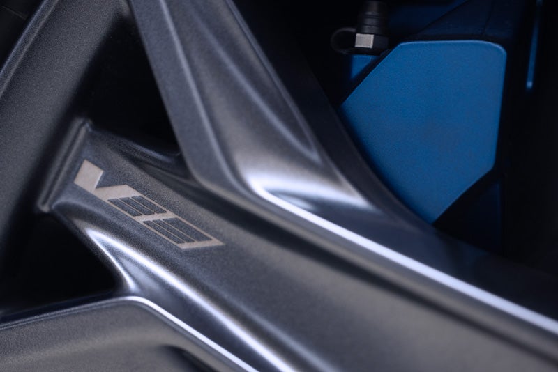 Close-up of the 2026 OPTIQ-V Brembo Performance Front Brakes | Swickard Cadillac Anchorage in Anchorage AK